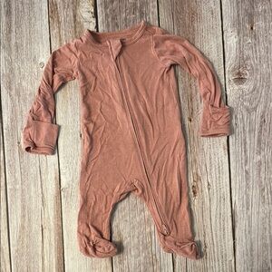 Carter's Pink Ribbed Footie One Piece